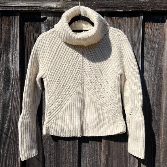 Rag & Bone Cece Funnel Neck Wool Pullover Sweater - Picture 1 of 5